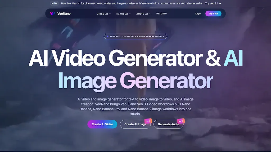 VeoNano AI tool screenshot