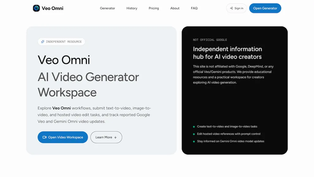 veoomni.ai AI tool screenshot