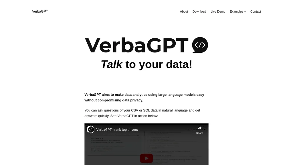 VerbaGPT website