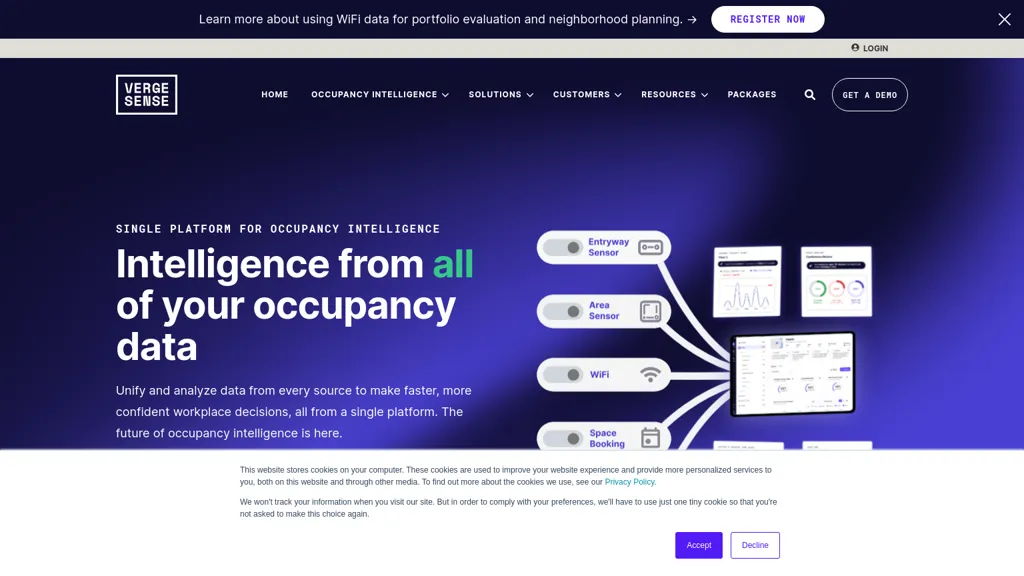 Vergesense.com AI tool screenshot