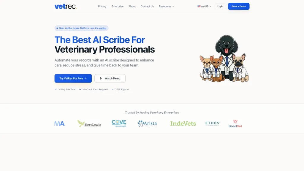 VetRec AI tool screenshot