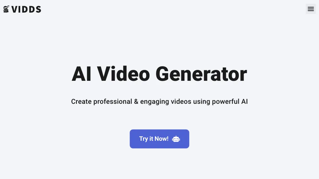 Video Generator by Vidds website