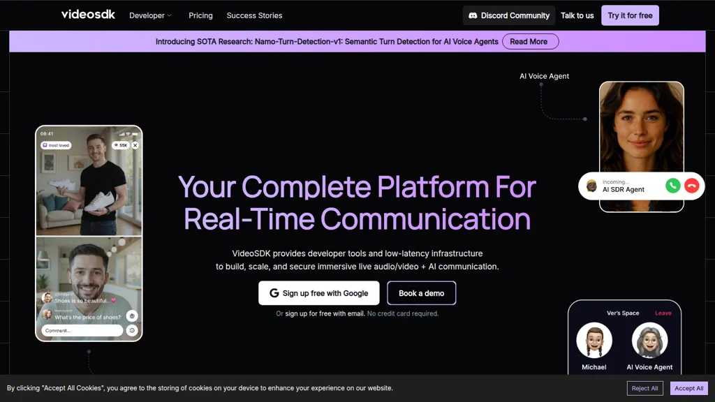 Video SDK AI tool screenshot
