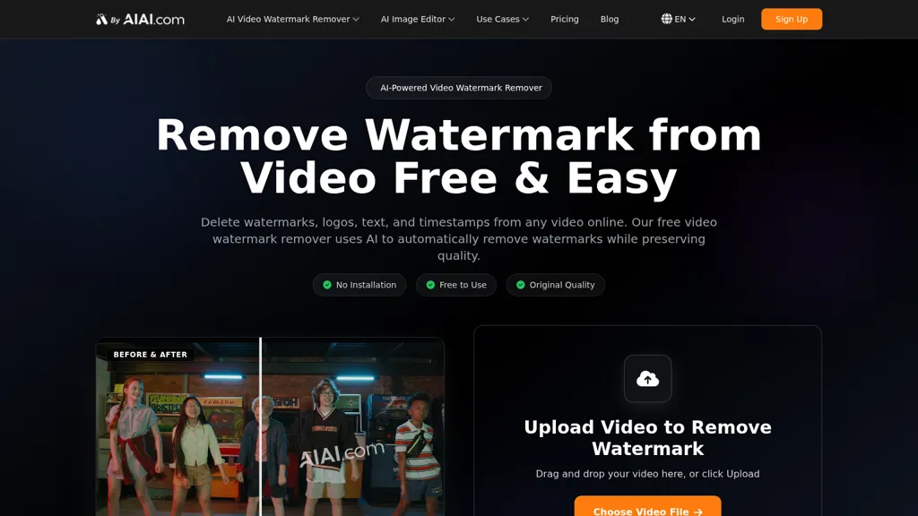 Video Watermark Remover​ AI tool screenshot