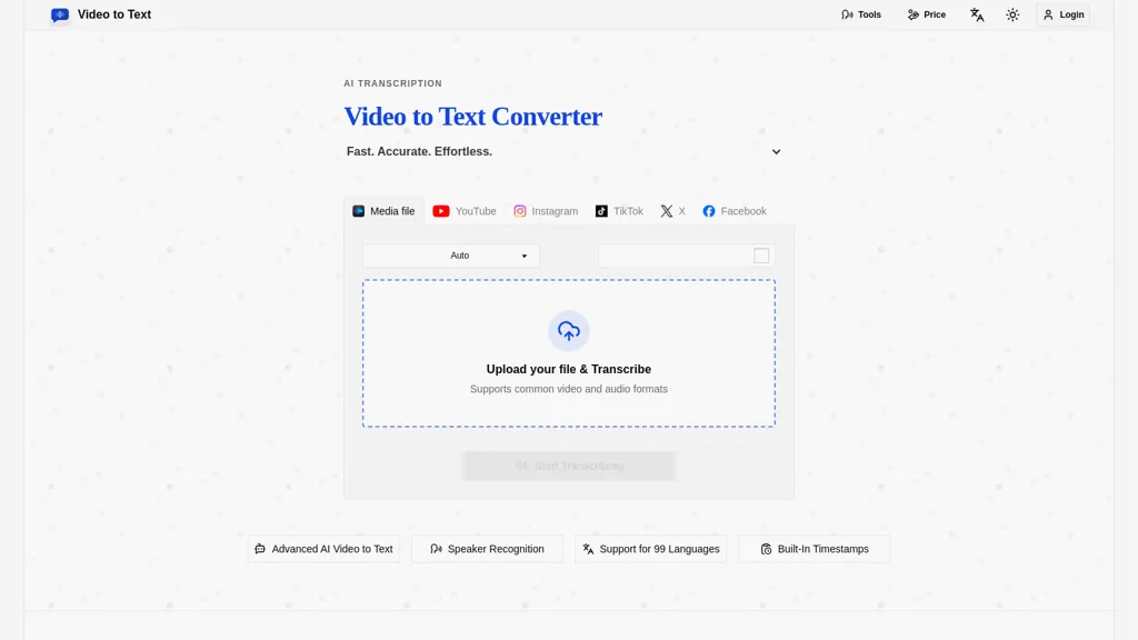 Video2text screenshot