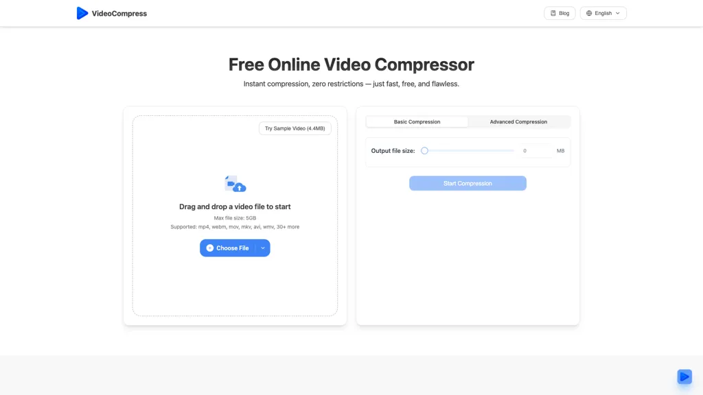 VideoCompress.ai AI tool screenshot