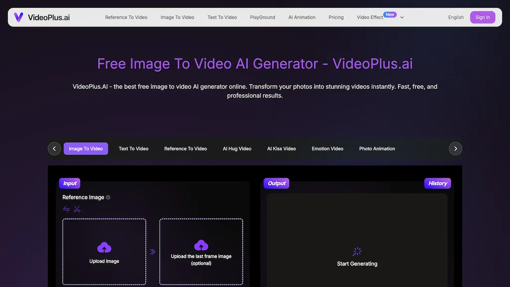 VideoPlus.ai website