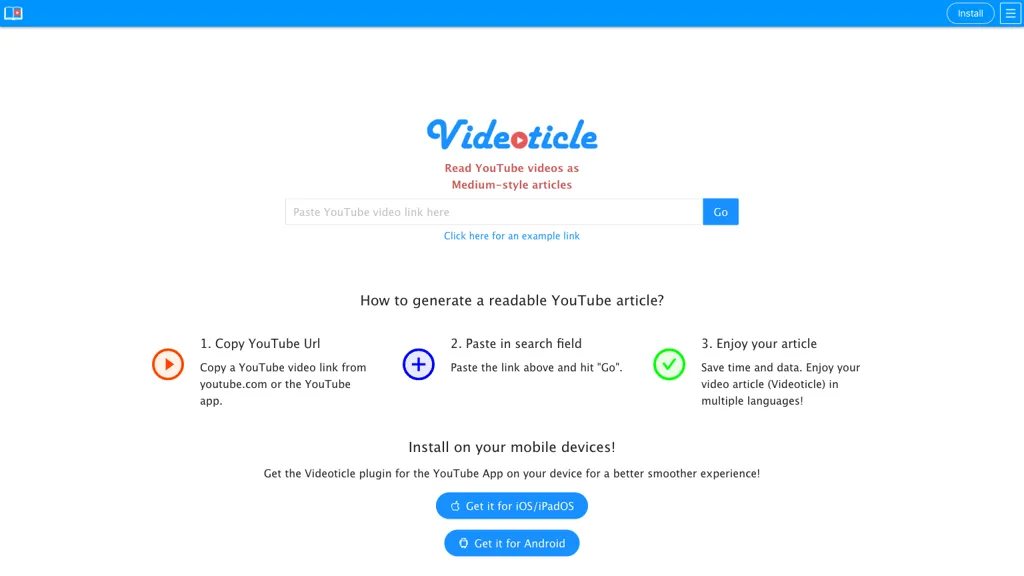 Videoticle website