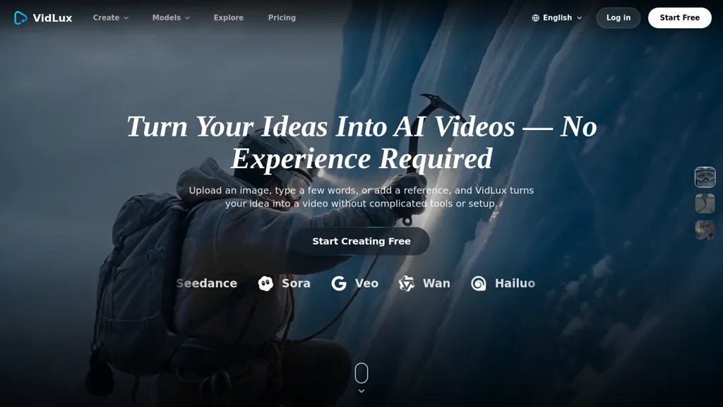 Vidlux AI AI tool screenshot