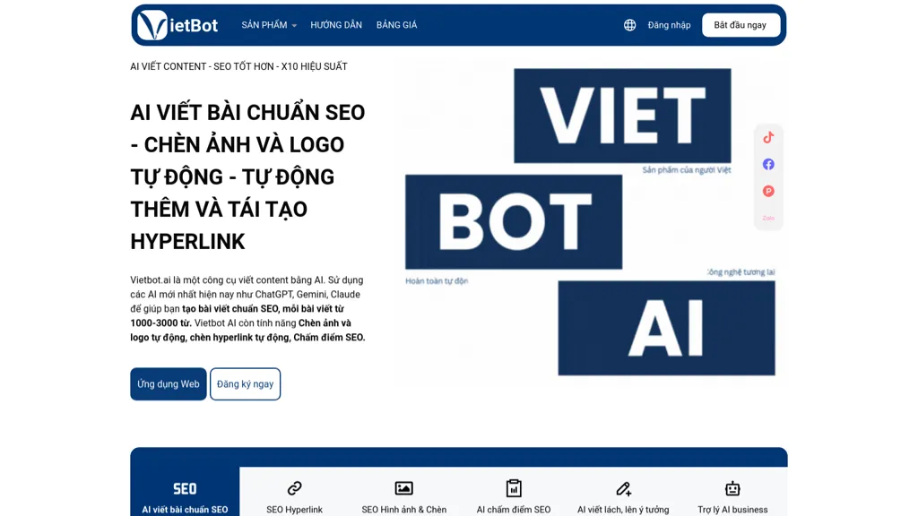 VietBot AI website