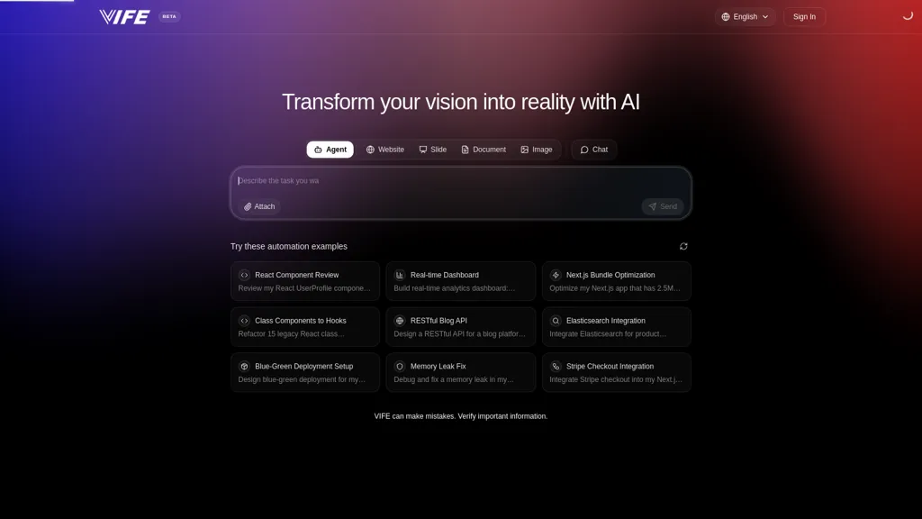 VIFE AI AI tool screenshot