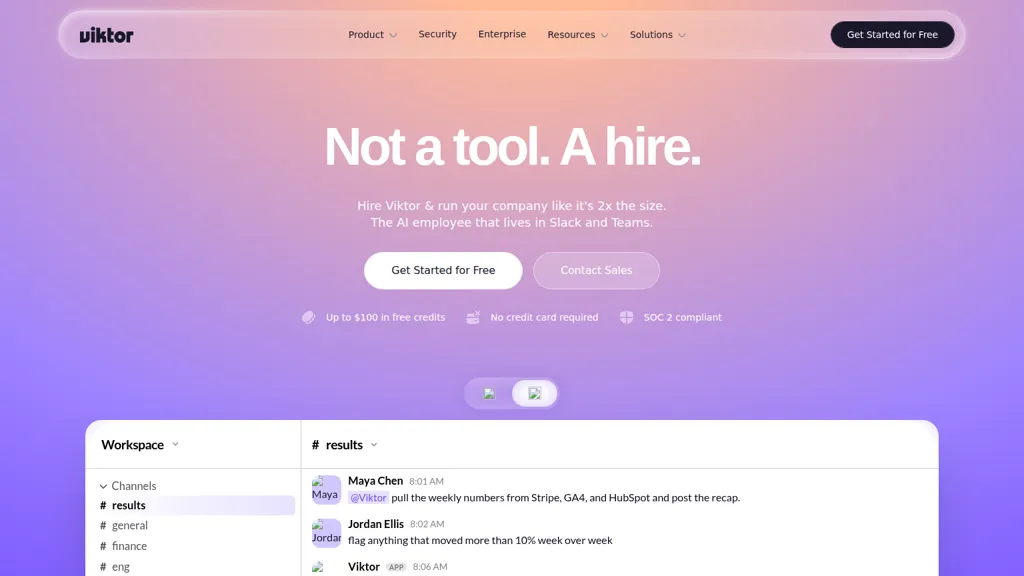 viktor.com AI tool screenshot