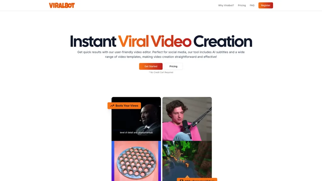 Viralbot AI tool screenshot