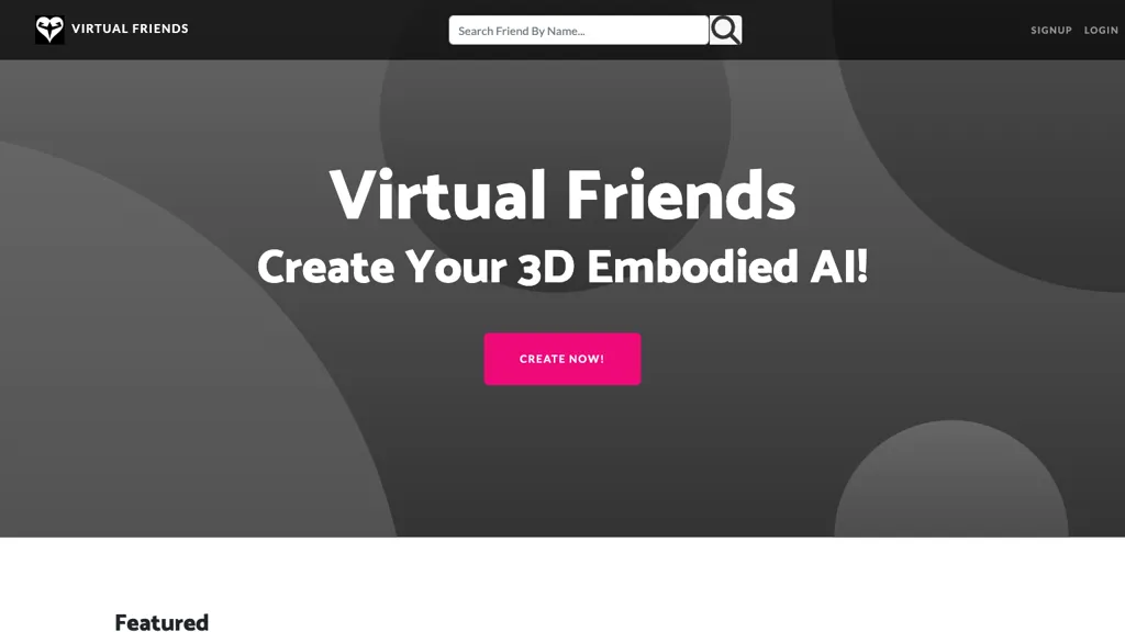 Virtual Friends website