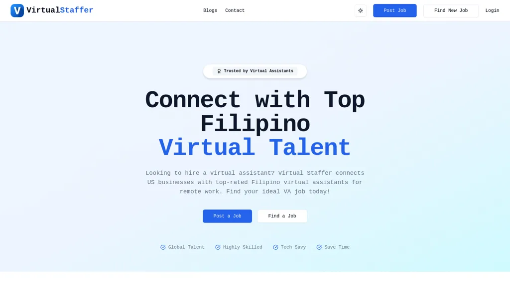 Virtual Staffer PH website