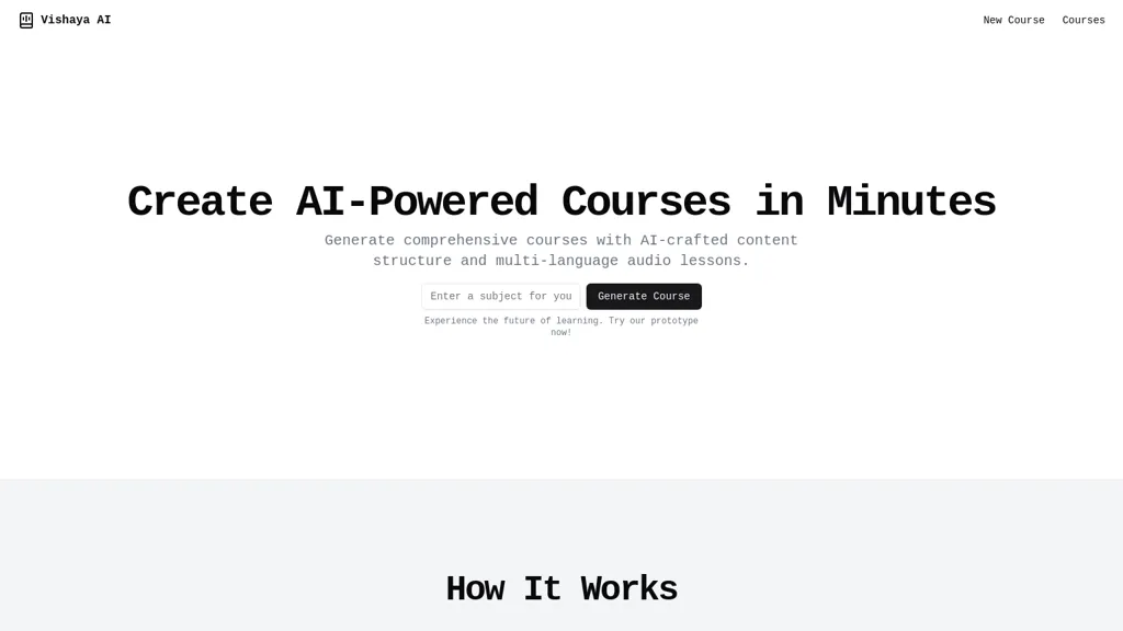 Vishaya AI website