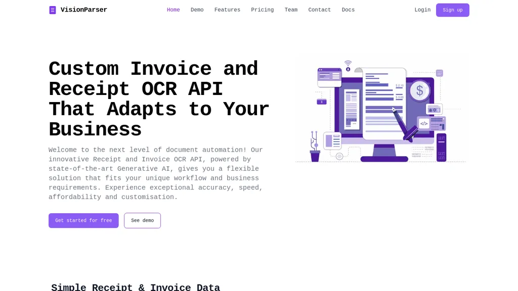 VisionParser website