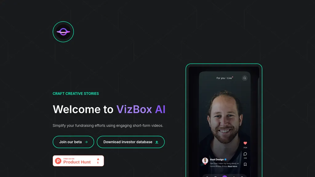 VizBox AI website