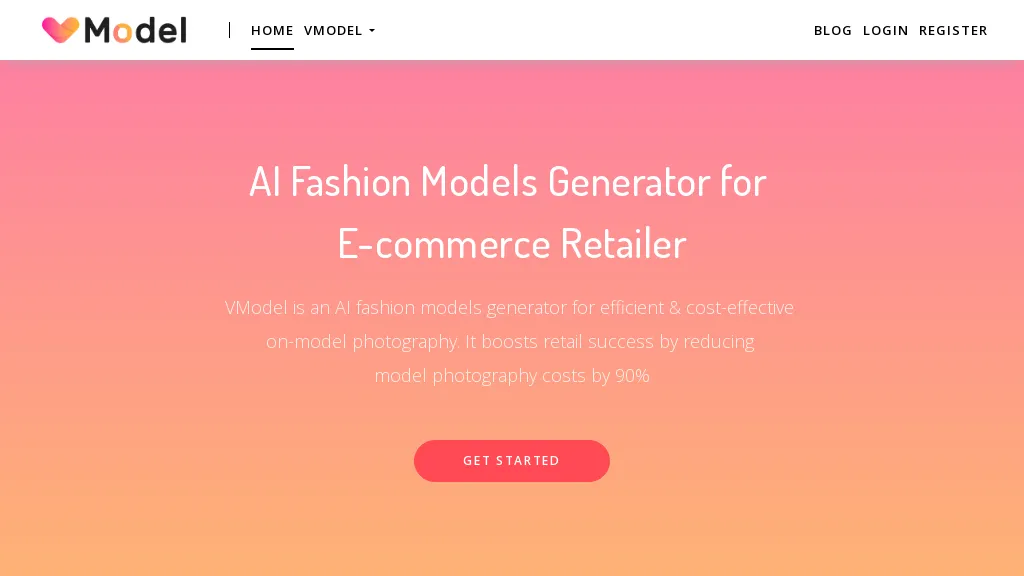 VModel - AI Fashion Models website