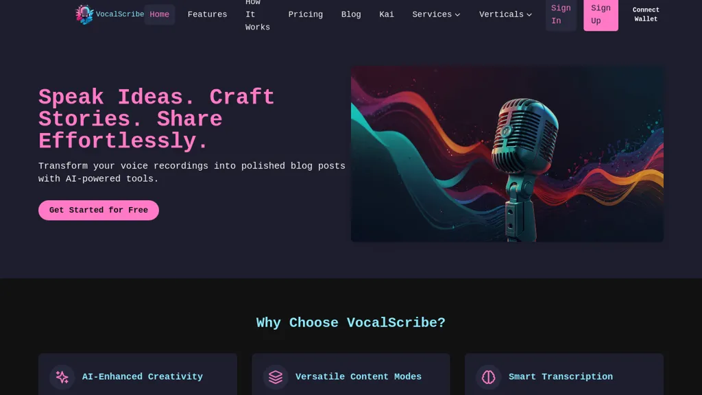VocalScribe website