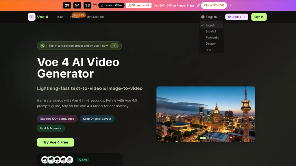 Voe4 AI AI tool screenshot