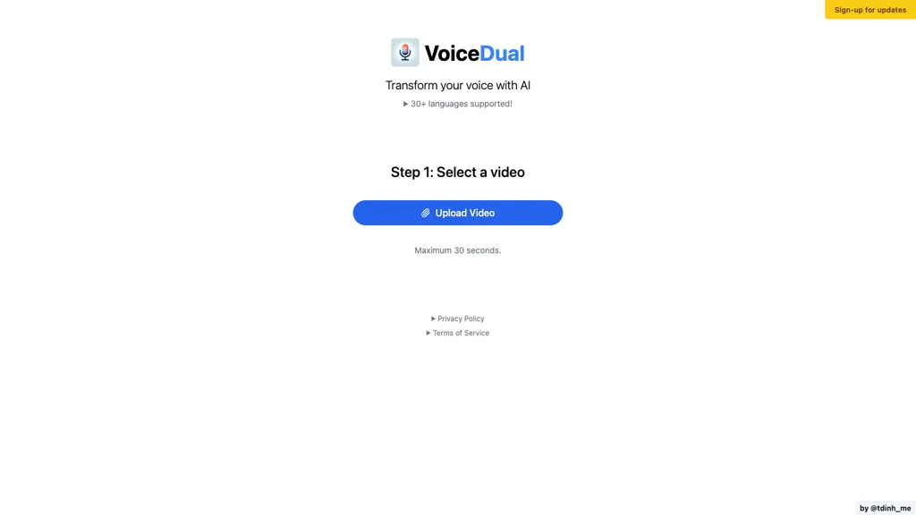 Voice Dual website