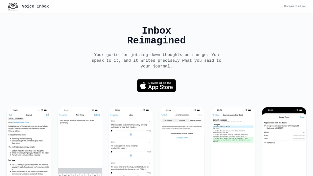 Voice Inbox website