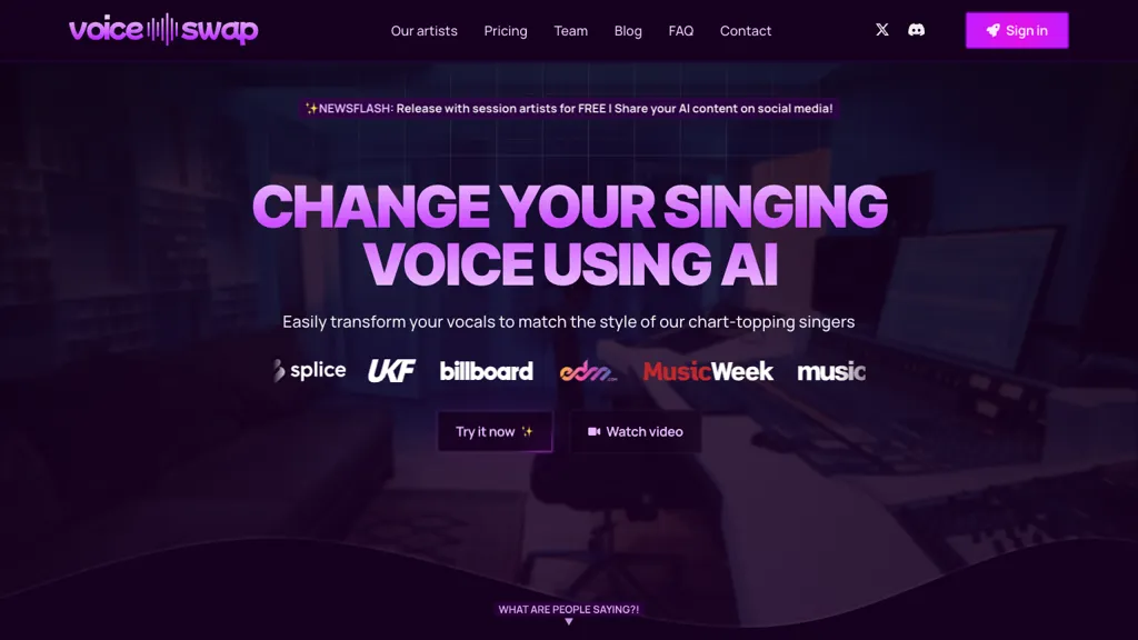 voice-swap.ai website