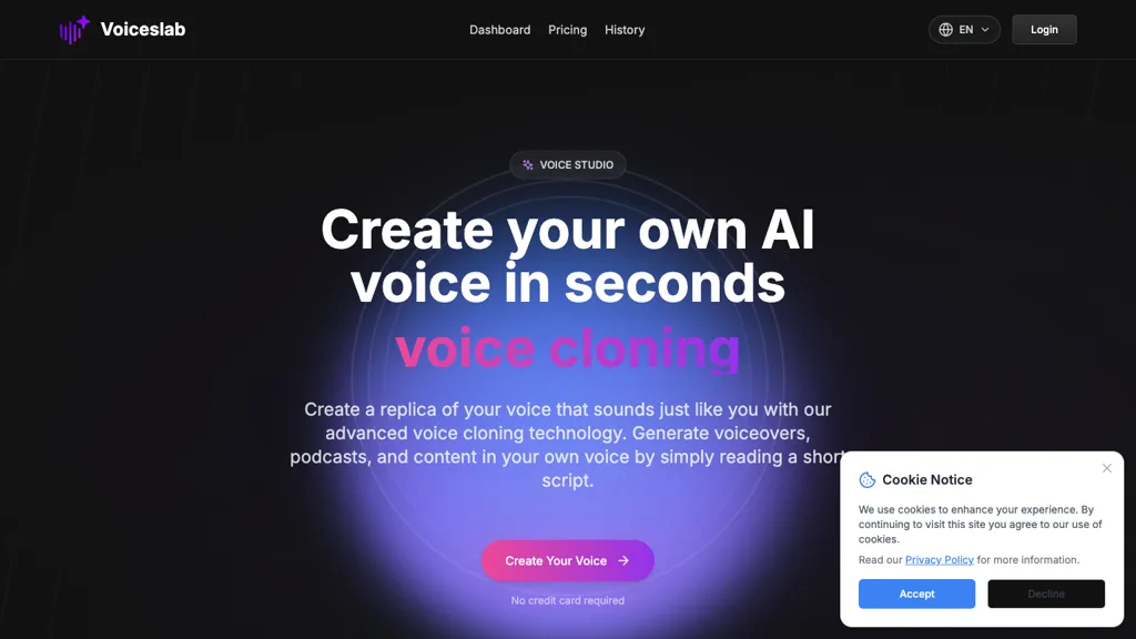voiceslab AI tool screenshot