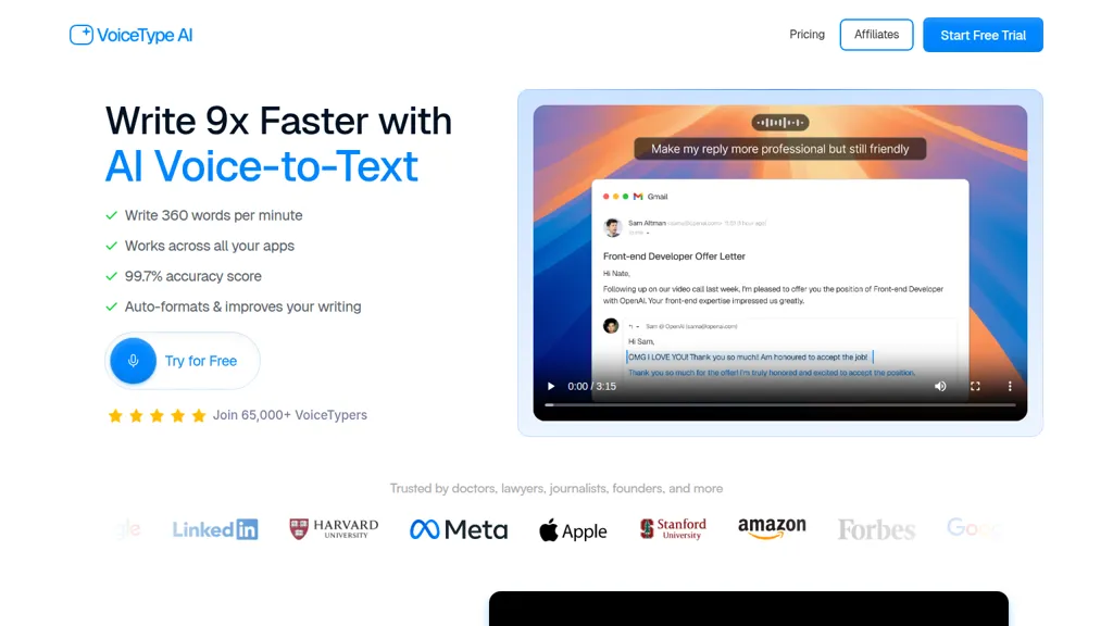 VoiceType alternatives and competitors