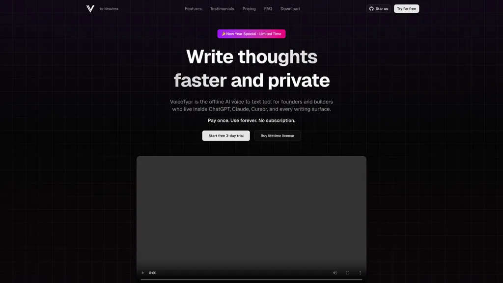 Voicetypr AI tool screenshot