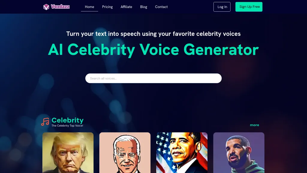 Voxdazz website