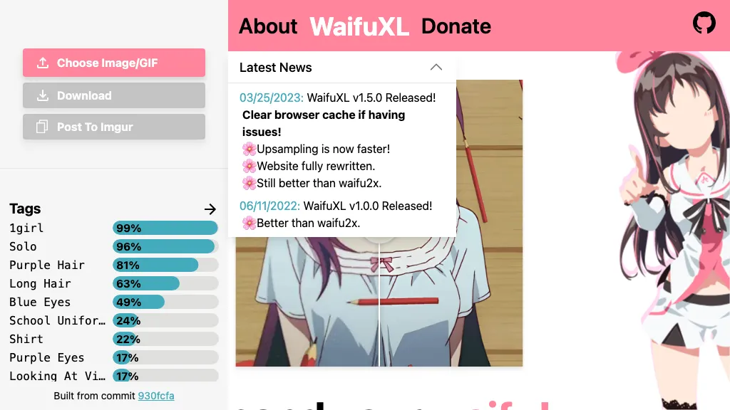 Waifu XL website