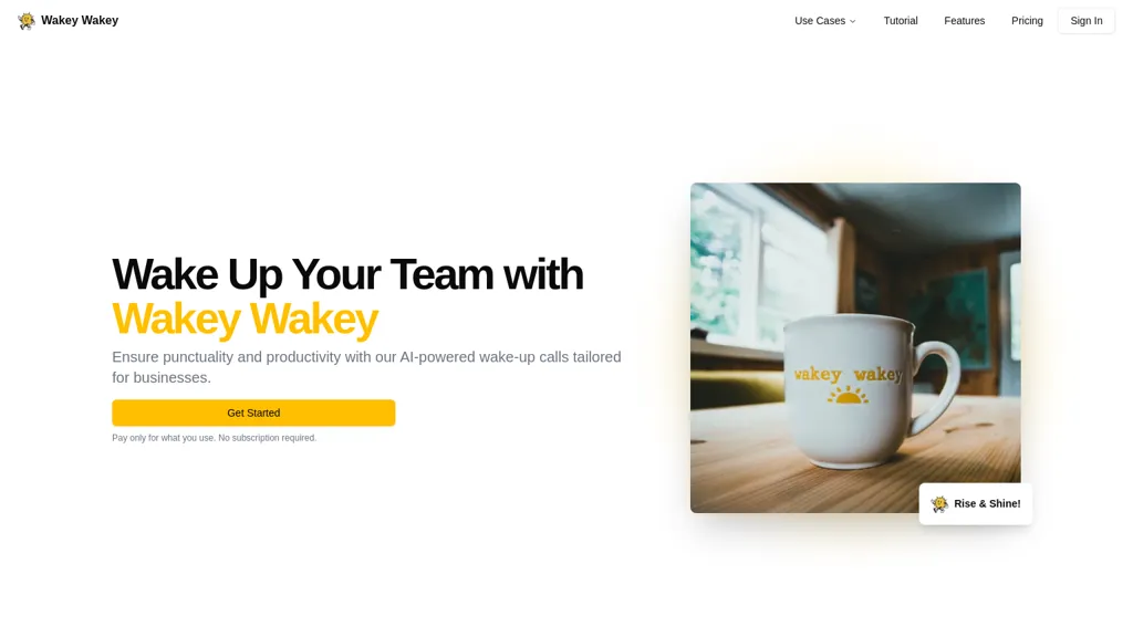 Wakey Wakey website