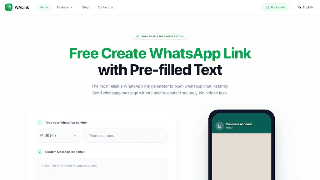 WAlink AI tool screenshot