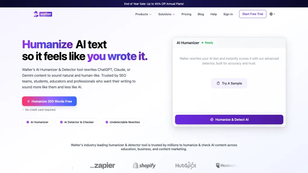 Walter writes AI AI tool screenshot