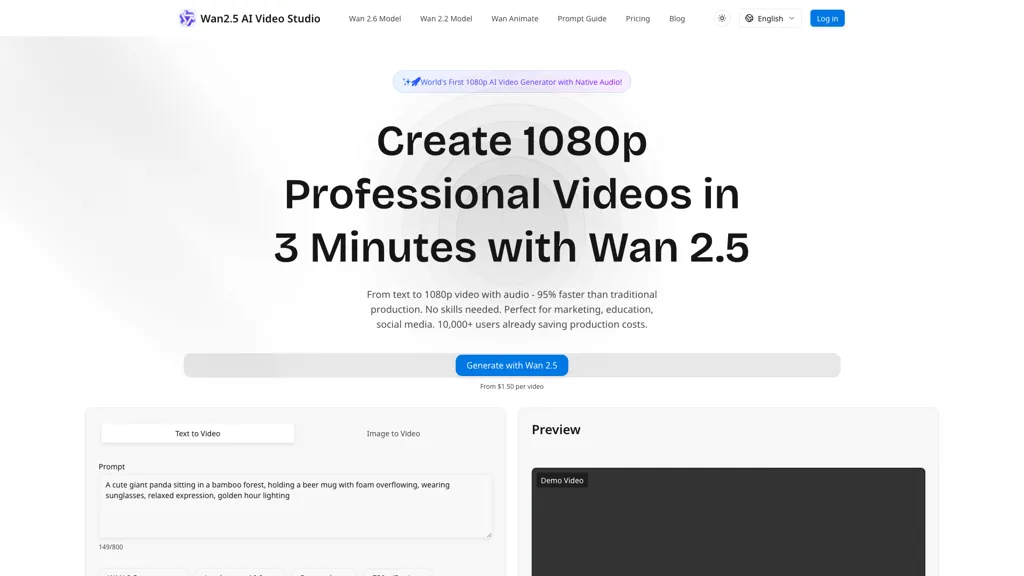 Wan 2.5 AI Video Studio alternatives and competitors