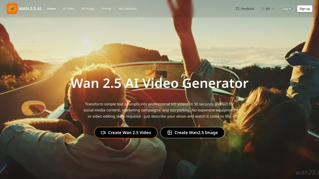 Wan 2.5 AI AI tool screenshot
