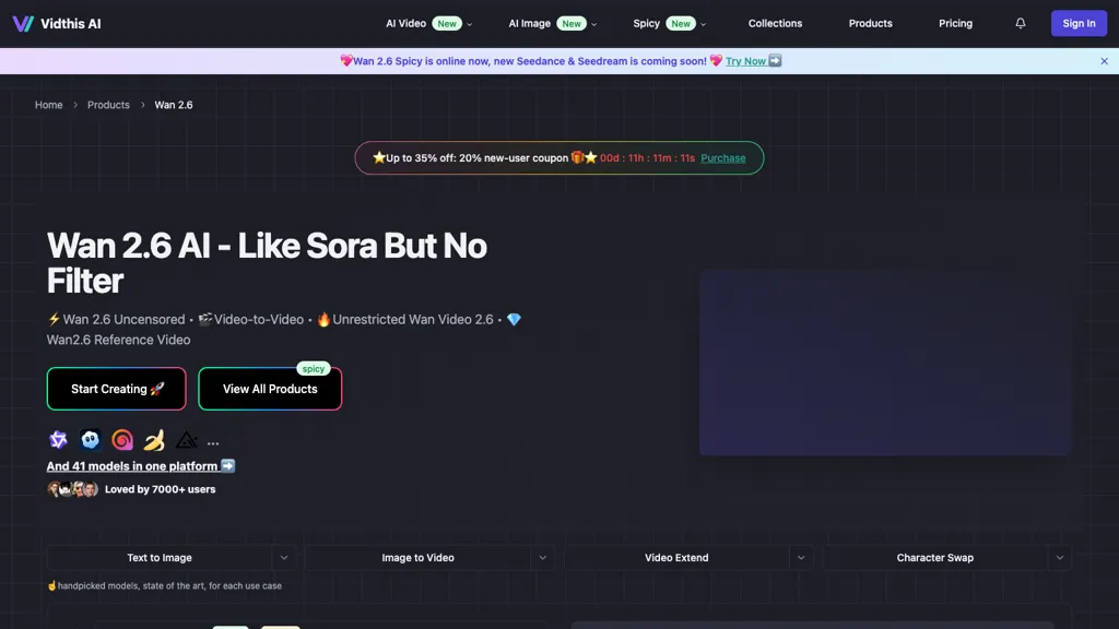 Wan 2.6 AI - Vidthis AI AI tool screenshot