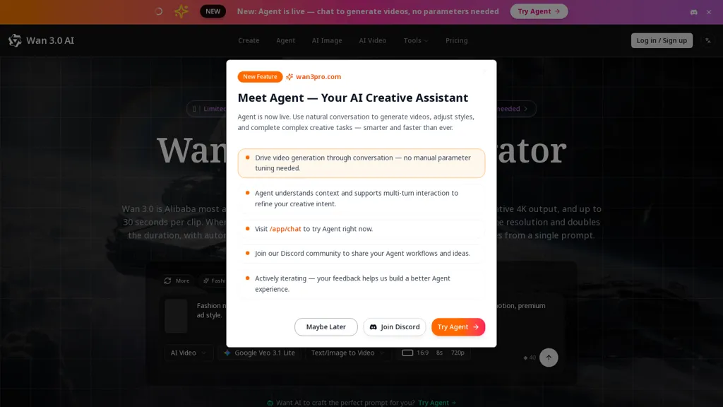 wan3pro.com AI tool screenshot
