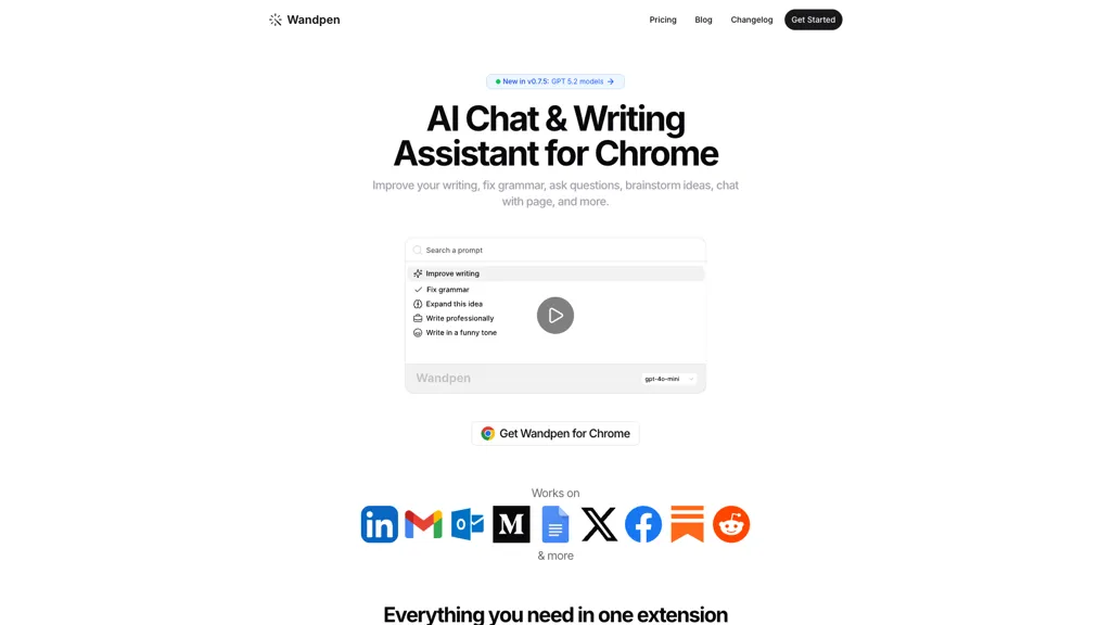Wandpen AI tool screenshot
