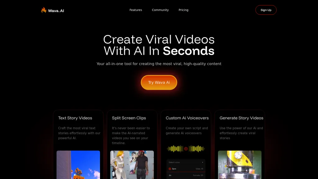 Wava AI website