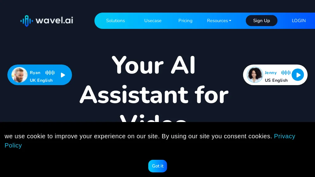 Wavel AI website