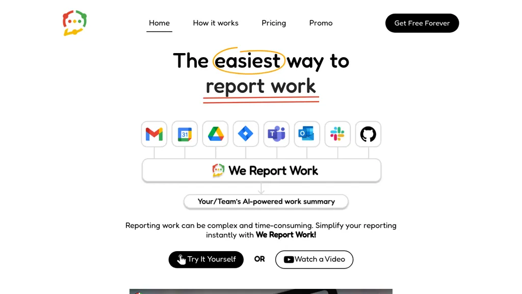 We Report Work website