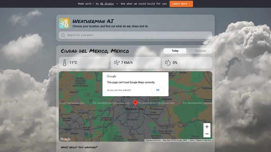 Weatherman AI website
