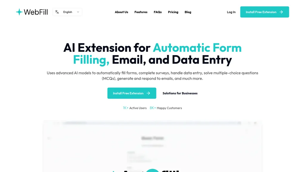 WebFill website