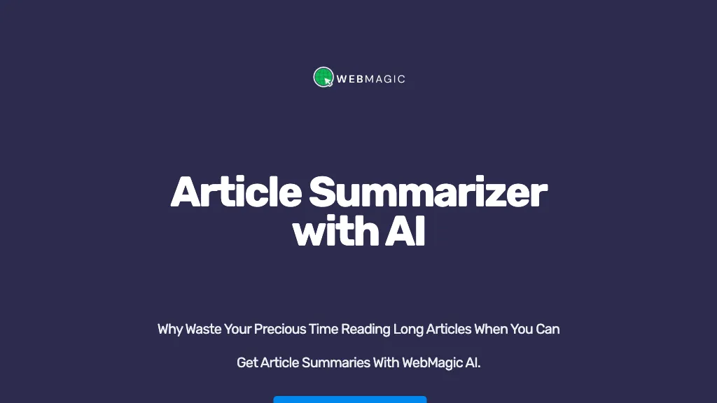 WebMagic AI website