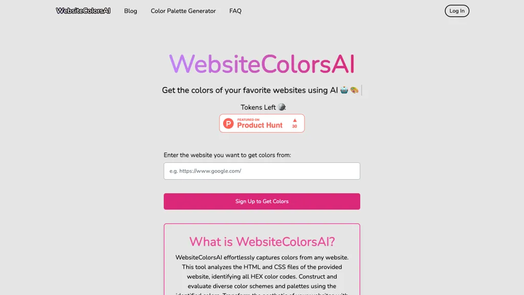 WebsiteColorsAI website