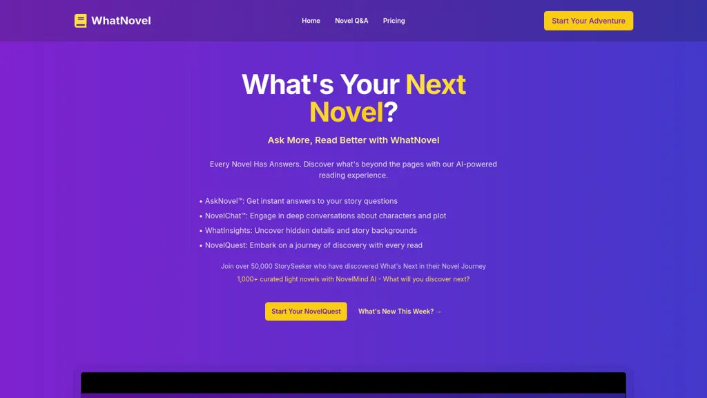 WhatNovel website
