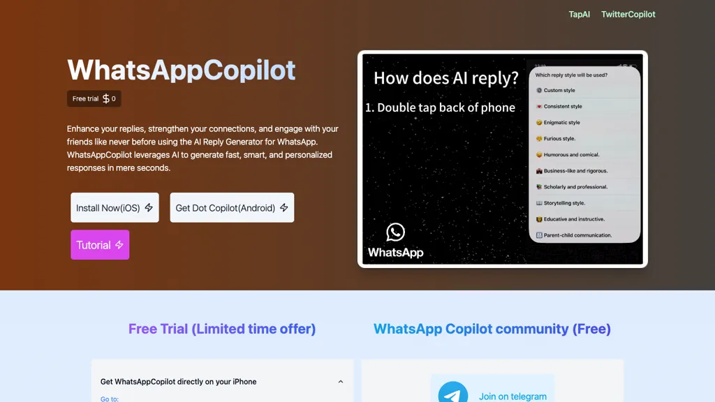 WhatsAppCopilot website